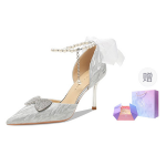 Ainer-cat Ainer cat Slim Heel High Heels Women's Silver - фото