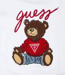 Лонгслив детский Guess с изображением медведя, белый/красный - фото 3