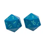 d20 Яркий хэви-метал — Бирюзовый (2), Dice (Ultra Pro) - фото