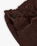 Девочковые вельветовые брюки карго с эластичным поясом Boboli, коричневый - фото 3