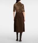 Джинсовая юбка миди с драпировкой Dries Van Noten, Brown - фото 3