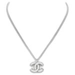 CHANEL Металлическое колье унисекс серебро - фото 5