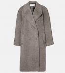 Пальто из смеси альпаки и шерсти Acne Studios, Warm Grey Melange - фото