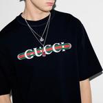 Футболка с принтом логотипа GUCCI, синий - фото 6