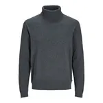 Свитер Jack & Jones Basic Plus Size high neck, серый - фото 3