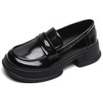 City camel Лоферы женские черные - фото