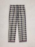 Хлопковые пижамные брюки в клетку Moorland White Stuff, Grey/Multi - фото 5