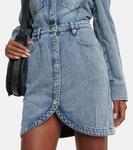 Мини-платье из денима Pelonaga Isabel Marant, светло-синий - фото 5