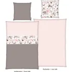 Двустороннее постельное белье «Скамейка» с надписью Bench., розовый - фото