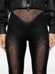 Mugler сетчатые легинсы со штрипками, черный - фото 5