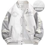 Бейсбольная куртка унисекс Doraemon, черный (облачный принт) - фото 10