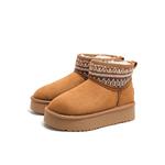 Зимние ботинки женские Daphne с орнаментом, коричневый - фото 2