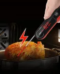 В упаковке 1 термометр для мяса Lightning с мгновенным считыванием показаний за 1 секунду Thermopro, черный/красный - фото 2