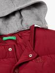 Детская утепленная жилетка с капюшоном Benetton, Red - фото 3