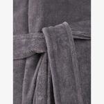 Халат-кимоно из хлопковой махры с вышитым логотипом Boss, черный - фото 4