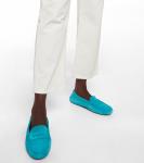 Замшевые мокасины Gommino Tod's, Verde Calipso - фото 4