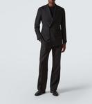 Двубортный шелковый блейзер Saman Amel, черный - фото 2