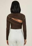 Топ Reiss KASSIA CUT-OUT, Mocha Brown/Brown - фото 2