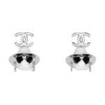 CHANEL Металлические серьги-гвоздики Unisex Silver - фото 4