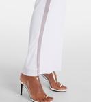 Платье макси с сетчатой отделкой Alaïa, Blanc - фото 5