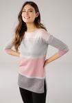Свитер LAURA SCOTT, цвет Silver grey/Light grey/Rose - фото 2