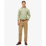 Рубашка Superdry Merchant Linenblend Work, зеленый - фото 5