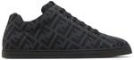 Кроссовки Fendi FF Motif Lace Up Low 'Black', черный - фото