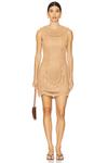 Мини-платье Coen Simkhai, straw - фото
