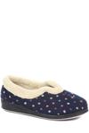Широкие тапочки в горошек Pavers, синий - фото