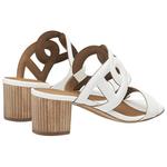 Шлепанцы бикини женские белые Hermes - фото 3