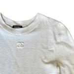 Футболка женская Chanel с вышитым логотипом, белый - фото 7