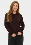 Джемпер Saint Tropez MILASZ PULLOVER, Chocolate Plum/Mottled Dark Brown - фото