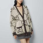 Кардиган женский Gucci, черный / белый - фото 4