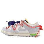 Кроссовки x off white dunk low Nike, серый - фото