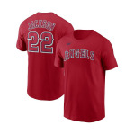 Мужская футболка Bo Jackson Red California Angels Cooperstown Collection с именем и номером Nike, красный - фото