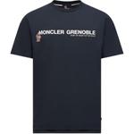 Футболка Logo Cotton Moncler Grenoble, синий - фото