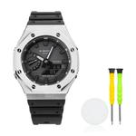 Часы Casio G-Shock Analog-Digital 2100 Series, арт. GA-2100-1A1, черный/серебро/черный - фото