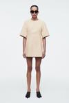 Замшевое мини-платье COS, кремовый - фото