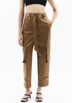 Брюки карго HIGH RISE CARROT FIT OXXO, охра - фото