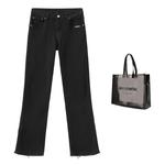 Джинсы Unisex UNKNOWTAL, черные (с потертостями) - фото 4