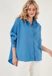 Блузка на пуговицах LELA, синий - фото