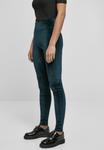 Леггинсы Urban Classics Ladies High Waist Velvet Leggings, зелено-голубой - фото 4
