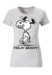 Футболка Logoshirt Snoopy – Feelin' Groovy!, цвет grau-meliert - фото