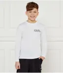 Лонгслив regular fit Karl Lagerfeld Kids, белый - фото