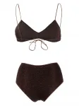 Бикини с эффектом металлик Oséree, коричневый - фото 2