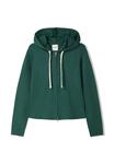 Толстовка Bershka Zip-up sweatshirt, Evergreen - фото 4