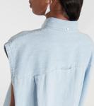 Платье-рубашка из денима большого размера Prada, Sky - фото 7