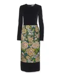 Платье миди из смешанных материалов Carolina Herrera, мультиколор - фото 4