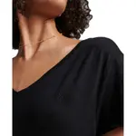 Футболка Superdry Studios Slub Embroidered short sleeve v neck, черный - фото 2