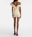 Асимметричное плиссированное мини-платье Magda Butrym, Beige - фото 3